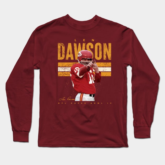 Len Dawson Kansas City Chiefs Long Sleeve T-Shirt by Juantamad